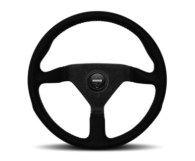 Momo Montecarlo Alcantara Steering Wheel Black/Black Stiching