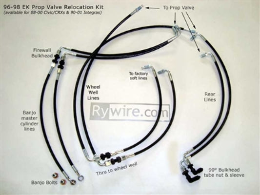 Rywire Proportion Valve Relocation Kit (Drop Ship Only - On PO Note Vehicle and Master Cyl Type)