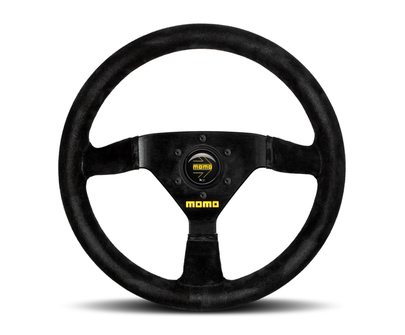 Momo MOD69 Steering Wheel Black Suede/Black Spokes