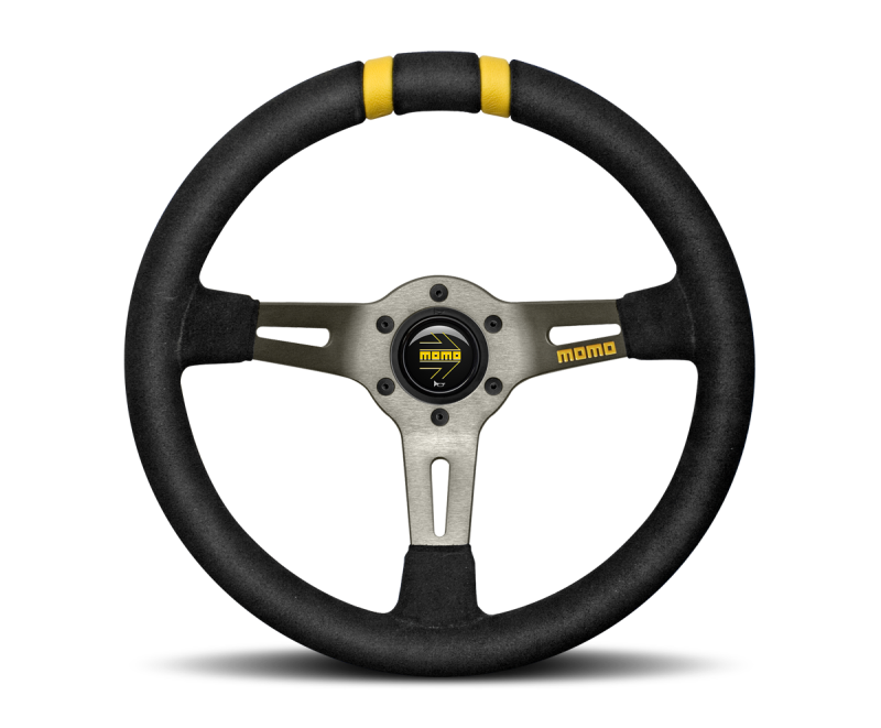 Momo MODDRIFT Steering Wheel 330 mm - Black Suede/Anth Spokes/2 Stripes - R1907/33S