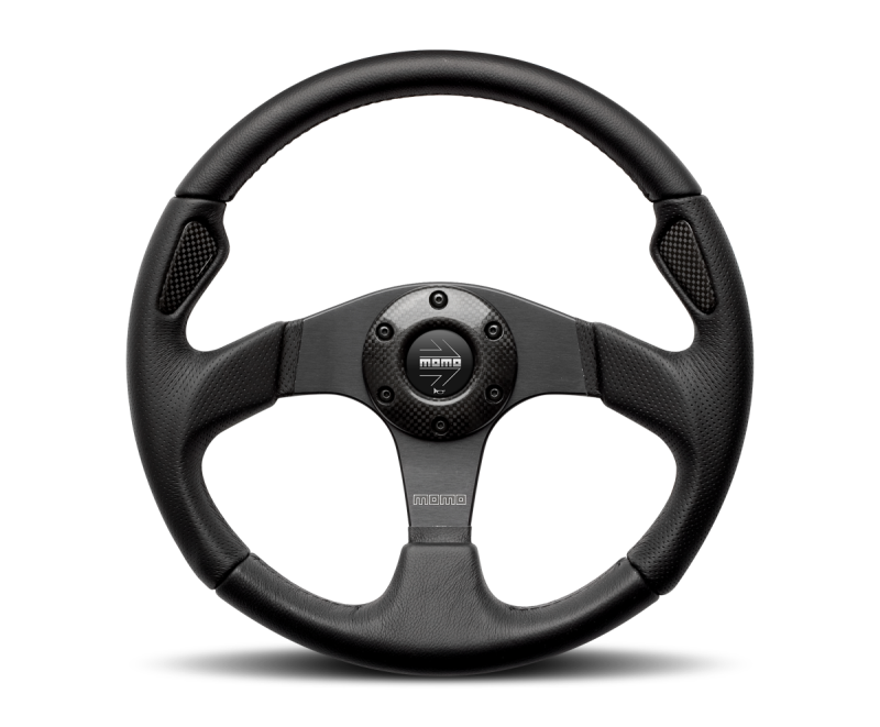 Momo Jet Steering Wheel 350 mm - Black AirLeather/Black Spokes - JET35BK0B