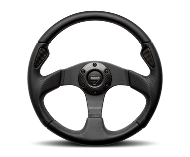 Momo Jet Steering Wheel 350 mm - Black AirLeather/Black Spokes