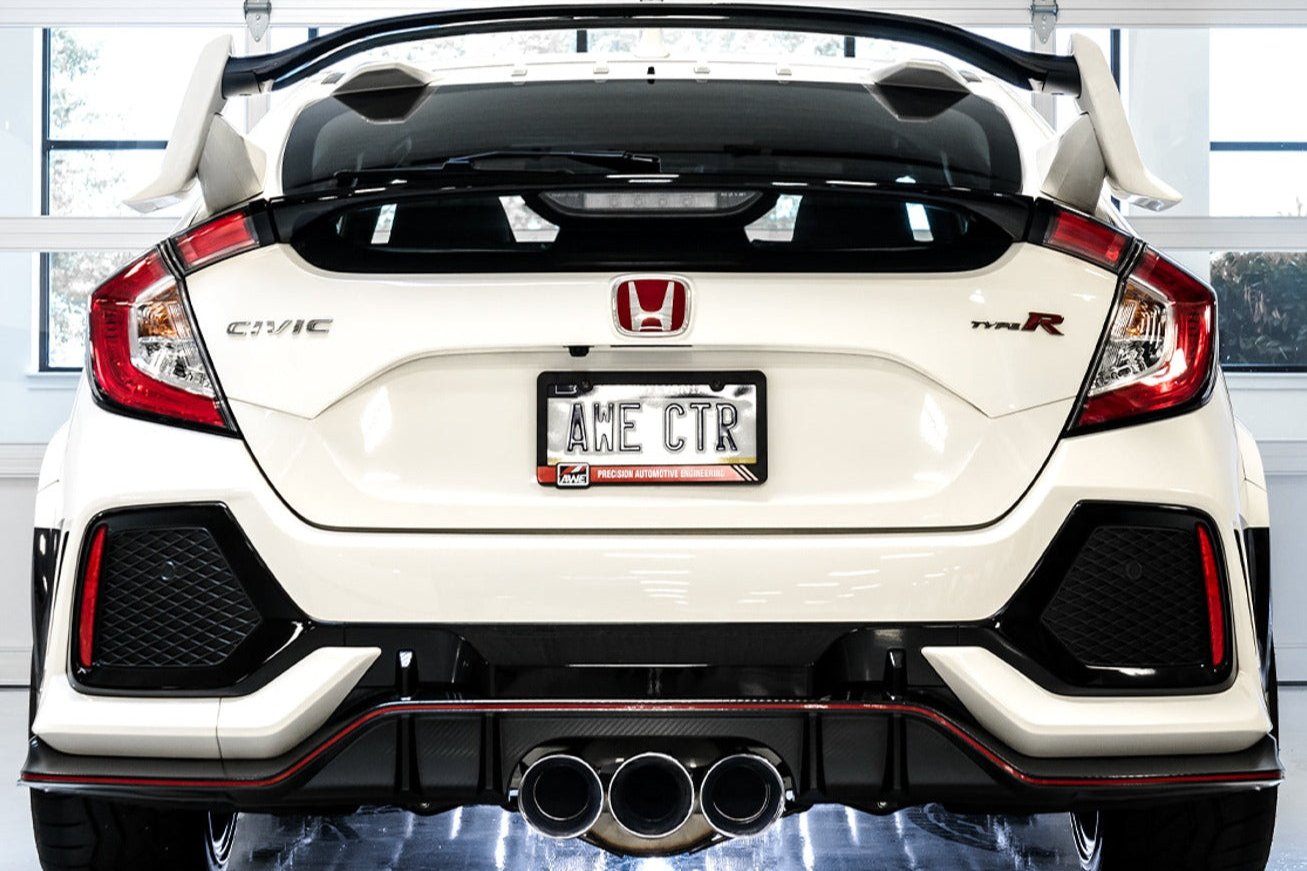 AWE Tuning  Honda Civic Type R FK8 Touring Edition Exhaust w/Front Pipe & Triple Chrome Silver Tips